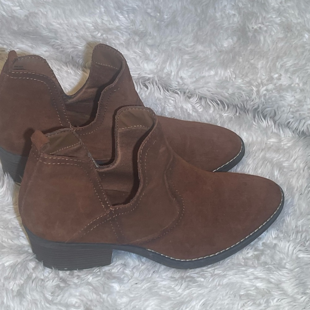 Sonoma women’s Brown ankle leather boots size 10 - Picture 4 of 7